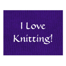 Purple Stockinette Post Card