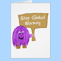 Purple stop global warming cards