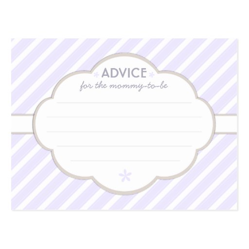 New Mom Advice Cards, New Mom Advice Card Templates, Postage ...