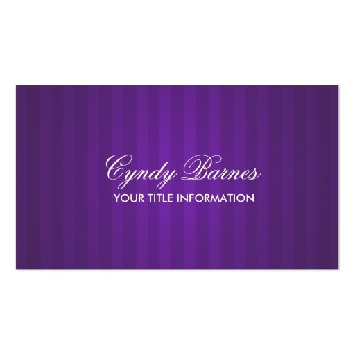 Purple Stripe Business Card (front side)