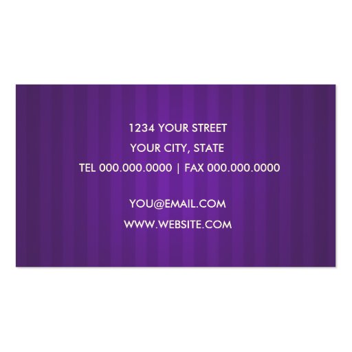Purple Stripe Business Card (back side)