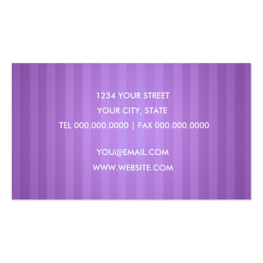 Purple Stripe Business Card (back side)