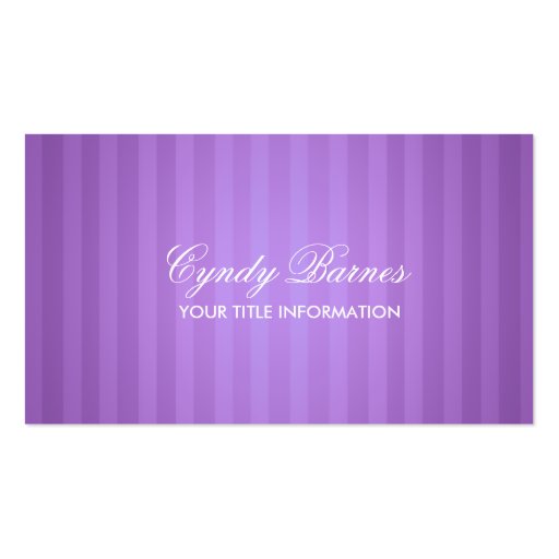 Purple Stripe Business Card (front side)