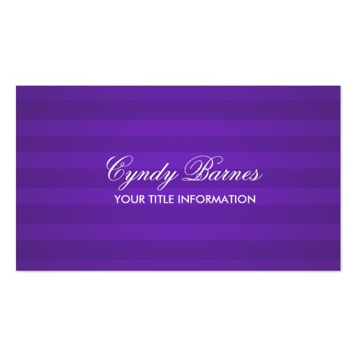 Purple Stripe Business Card