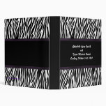 Purple Stripe Zebra Print Photo Album Binders