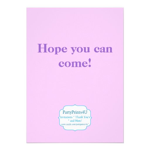 Purple Striped Butterfly Birthday Party Invitation