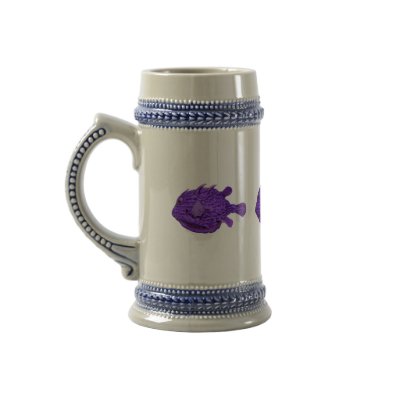 Purple Striped Cowfish Mug by tartanphoenix