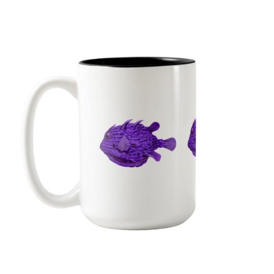 Purple Striped Cowfish Coffee Mug by tartanphoenix