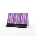 Purple Striped Thank You cards by fe0208 Purple Striped Thank You cards