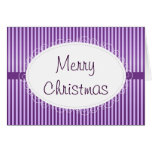 Purple Stripey Pattern Christmas Cards