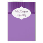 Purple Stripey Pattern Sympathy Card
