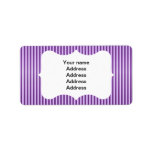 Purple Stripey Striped Pattern Personalized Address Labels