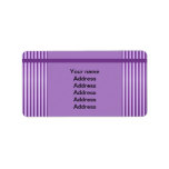 Purple Stripey Striped Pattern Personalized Address Labels