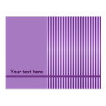 Purple Stripey Striped Pattern Post Card