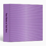 Purple Stripey Striped Pattern Vinyl Binders