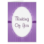 Purple Stripey Thinking of You Card