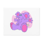 Purple Stuffed Elephant Postcard