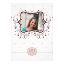 Purple stylish graduation photo party announcement
