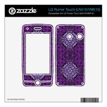 Purple Stylish Pattern Skins For LG Rumor Touch