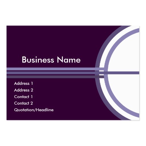 Purple Success Chubby Business Card (front side)