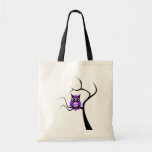 Purple Sugar Skull Owl in Tree Bag