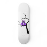 Purple Sugar Skull Owl in Tree Skateboard Purple Sugar Skull Owl in Tree Skateboard
