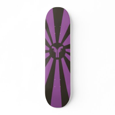 purple sun guns skate board decks by blooble