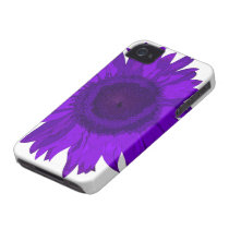 Purple Sunflower iPhone 4 Case-Mate Barely There