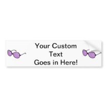 purple sunglasses beach style.png bumper stickers
