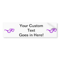 purple sunglasses reflection.png bumper stickers