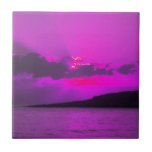 Purple Sunset Ceramic Tile