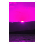 Purple Sunset Customized Stationery