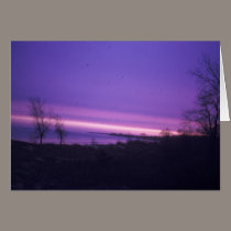 Purple Sunset Over Lake Michigan cards