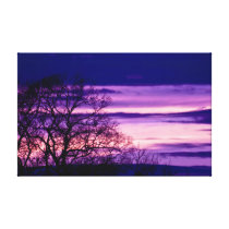 Purple Sunset Tree Silhouette canvas print canvas prints