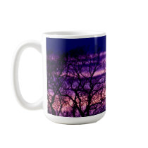 Purple Sunset Tree Silhouette coffee mug mugs