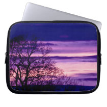 Purple Sunset Tree Silhouette laptop sleeve laptop sleeves