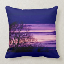 Purple Sunset Tree Silhouette pillow cushion pillows