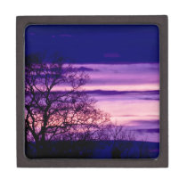 Purple Sunset Tree Silhouette premium gift box premium gift boxes