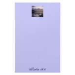 Purple Sunset Watercolor - Psalm 16:6 Stationery Paper