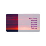 Purple Sunset Wedding labels