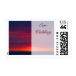 Purple Sunset Wedding stamps