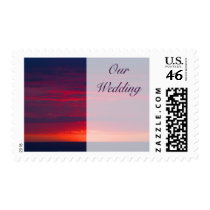 Purple Sunset Wedding Stamps