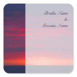 Purple Sunset Wedding stickers