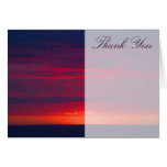 Purple Sunset Wedding Thank You cards
