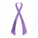 purple survivor ribbon stickers