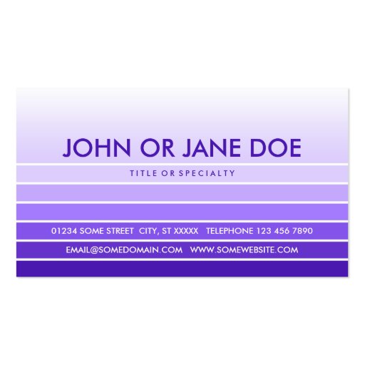 purple swatch business card template (front side)