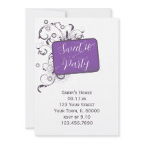 Purple Sweet 16 Birthday Party invitations by loraseverson Purple Sweet 16 Birthday Party invitations