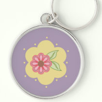 Purple Sweet Daisy Key Chain Large keychains