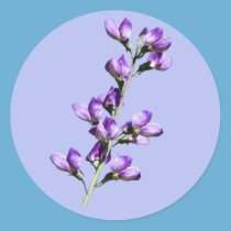 Purple Sweet Peas Flowers Customizable Sticker stickers