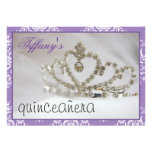 purple Sweet Sixteen or quinceañera party invitations
